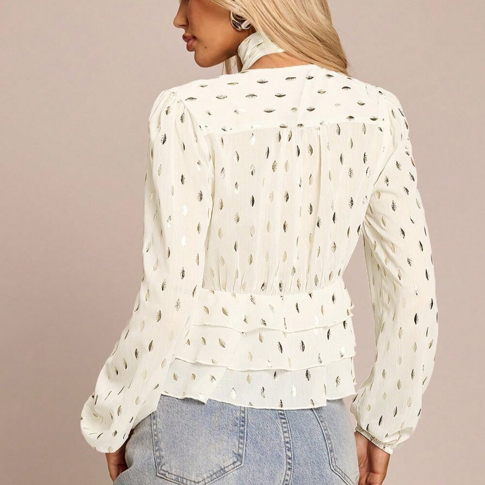 Apricot Casual Women's Elegant French Blouse - Picture 2 of 7